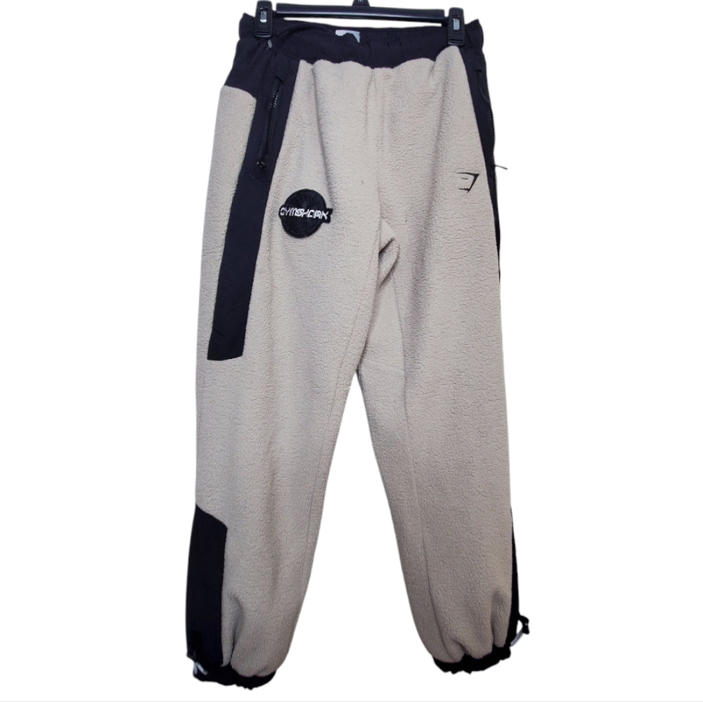 🍋5/$25 Gymshark Mens Vibe Fleece Sherpa Gray Xs Jogger 058 - Picture 2 of 7
